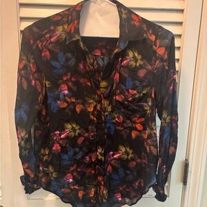 Bella Dahl Multicolor Floral Button Down Shirt